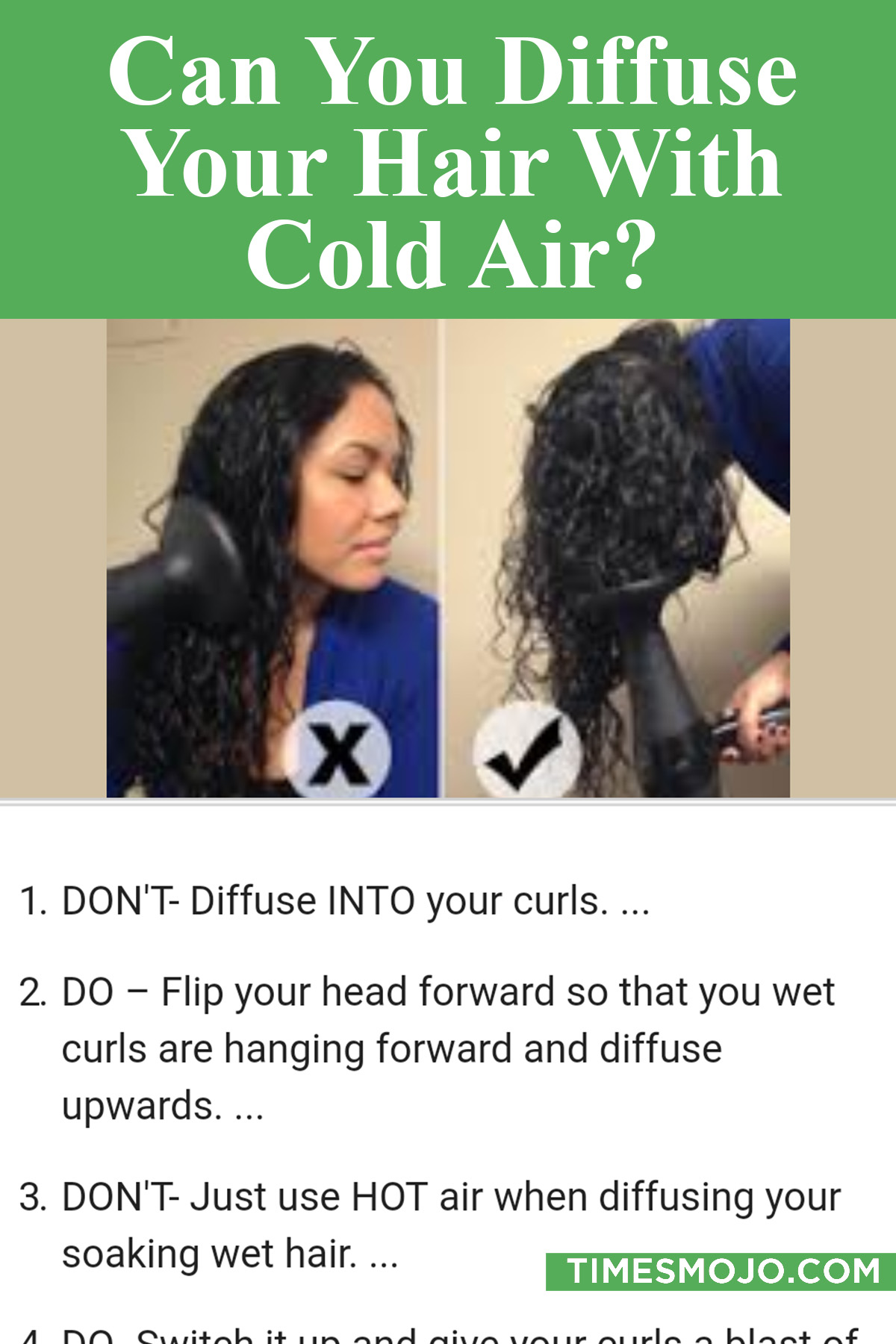 Can You Diffuse Your Hair With Cold Air