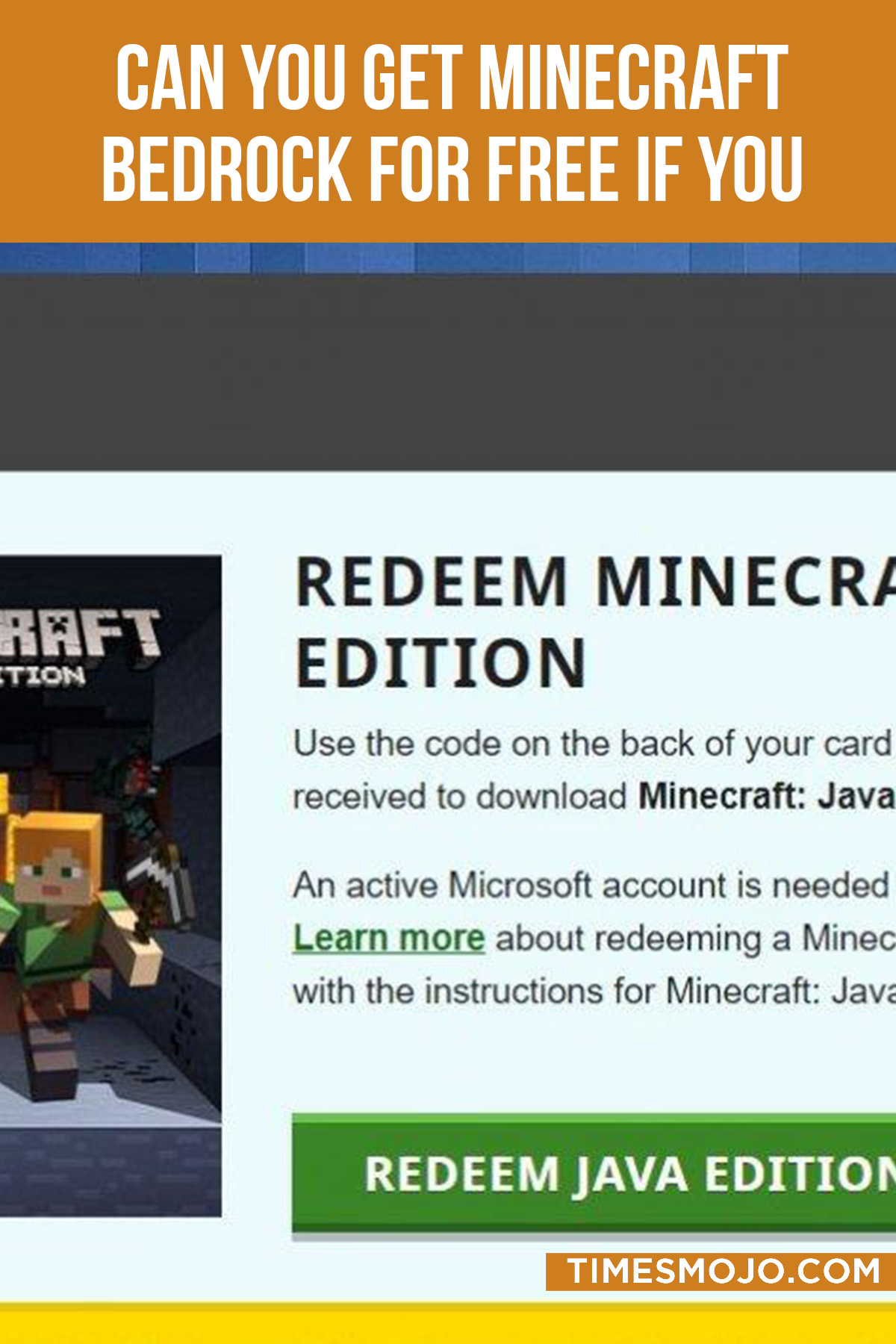 Can You Get Minecraft Bedrock For Free If You Have Java