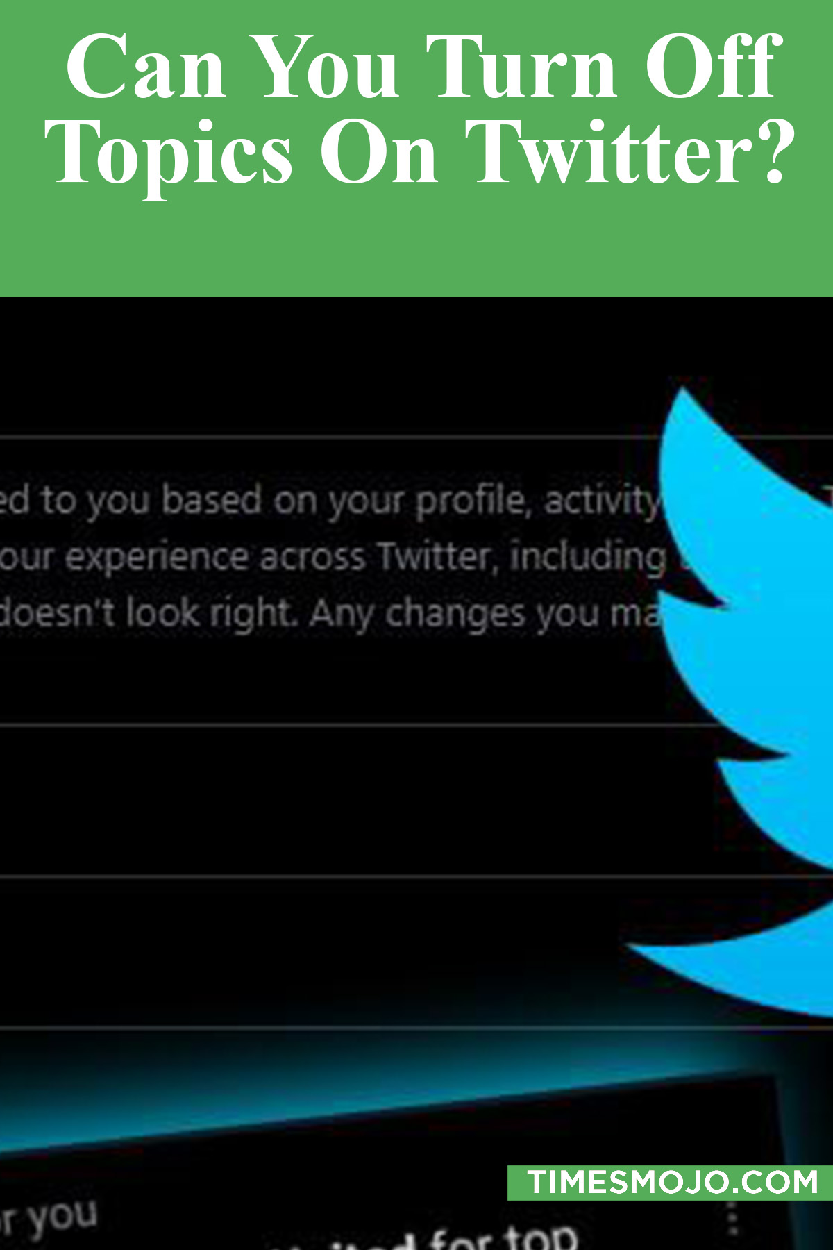 Can You Turn Off Topics On Twitter