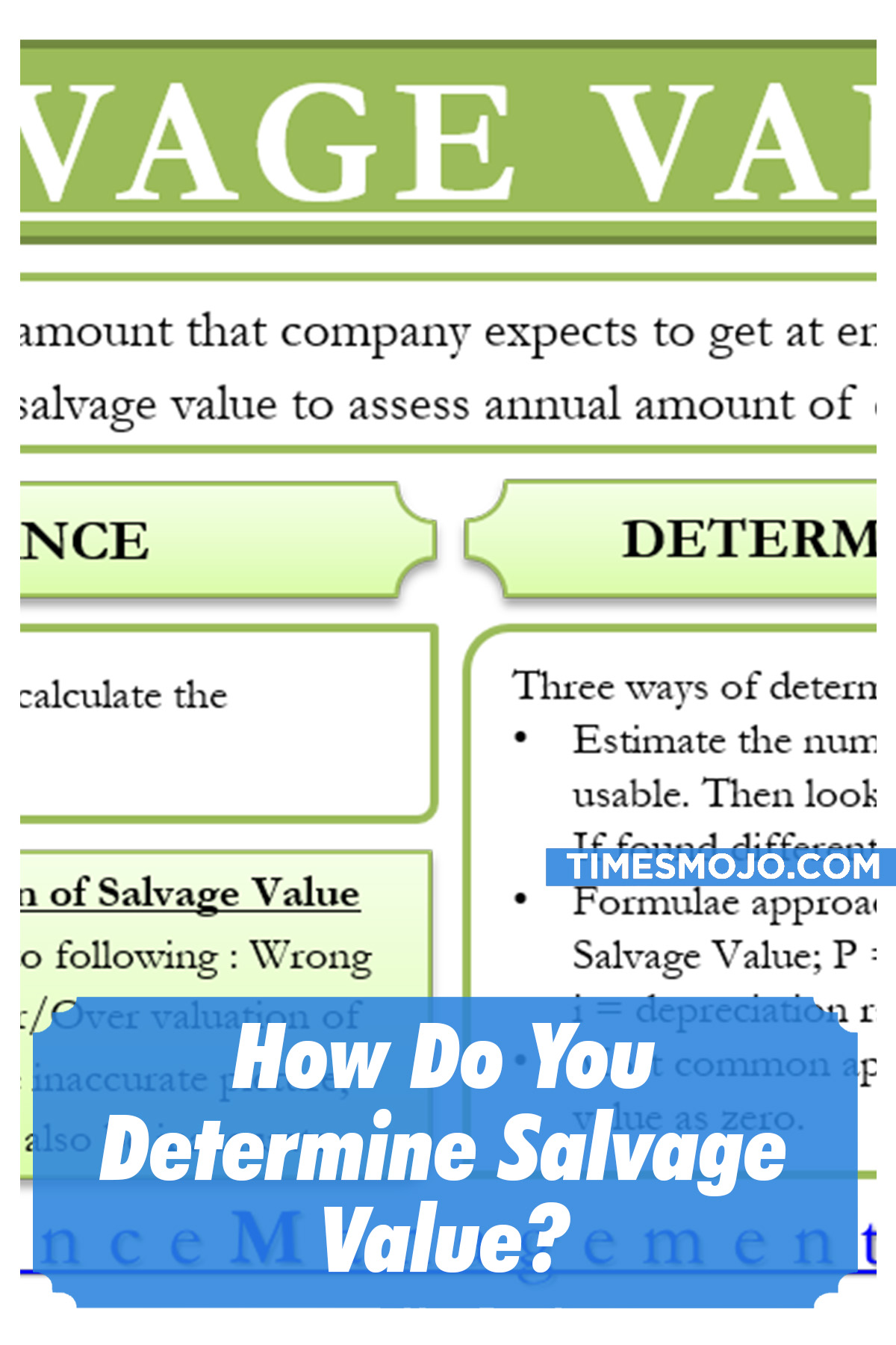 How Do You Determine Salvage Value