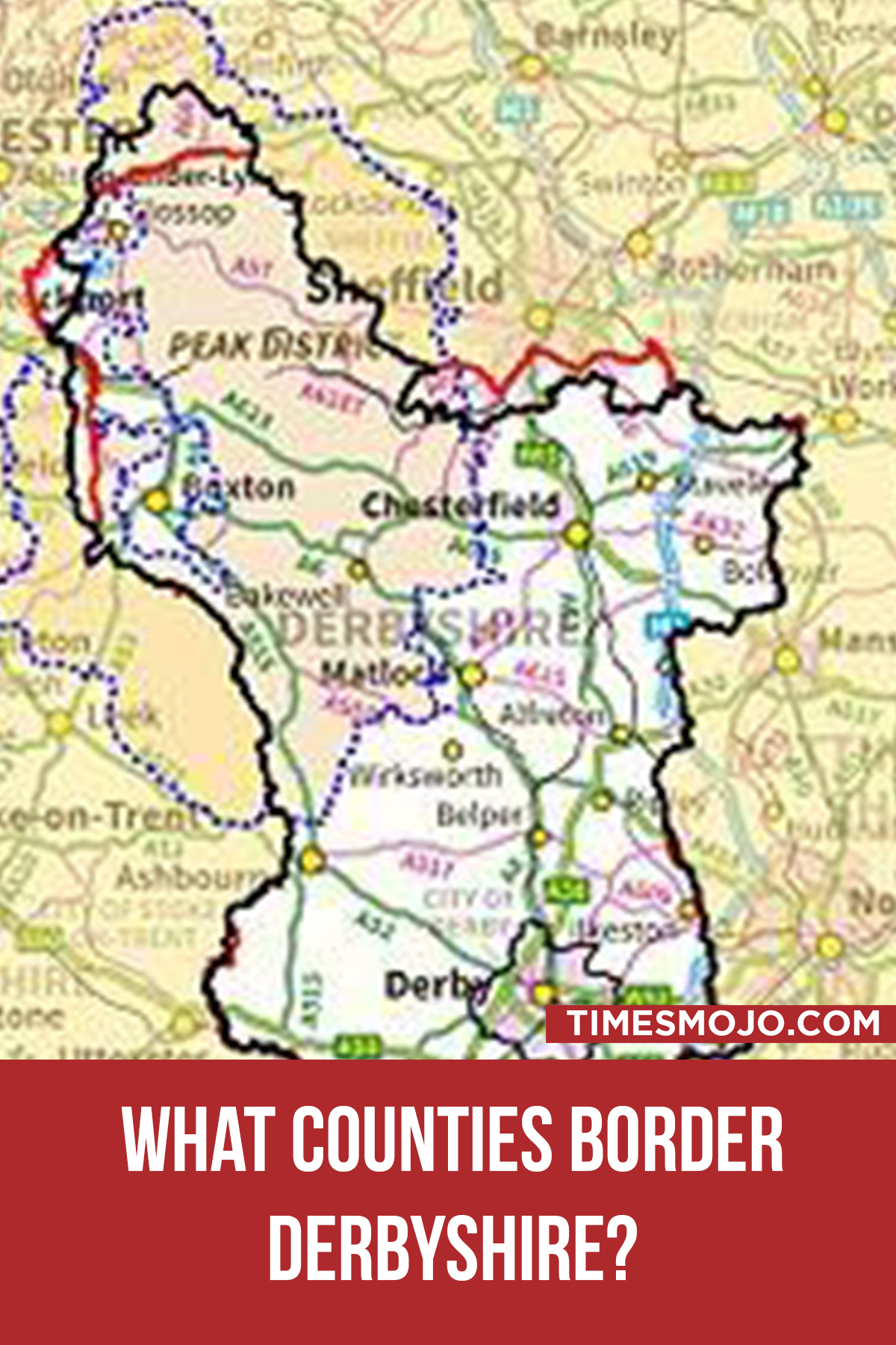 What Counties Border Derbyshire