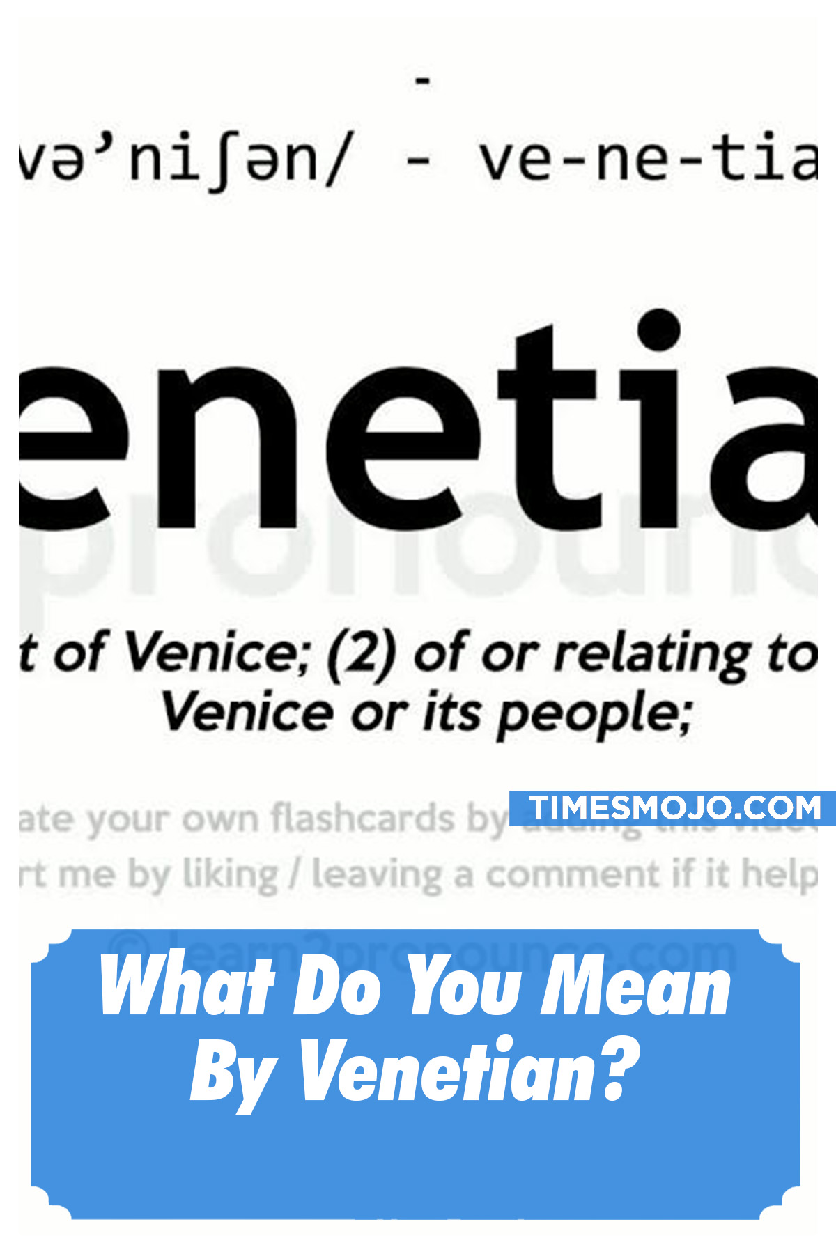 What Do You Mean By Venetian