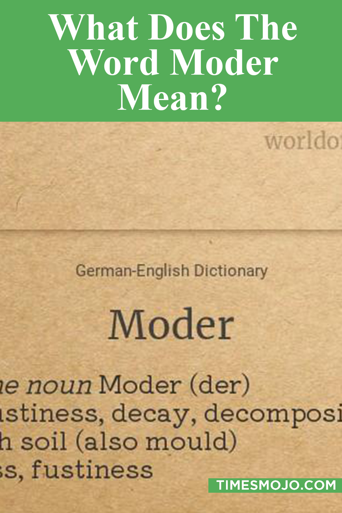 What Does The Word Moder Mean