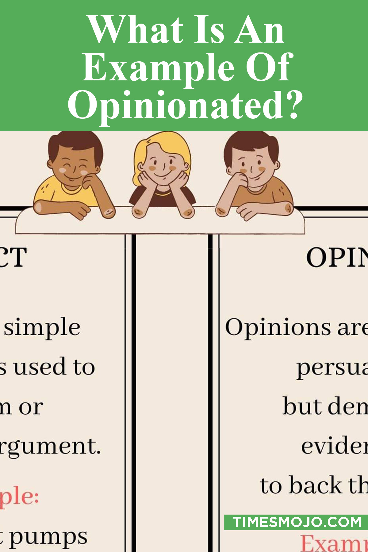 What Is An Example Of Opinionated