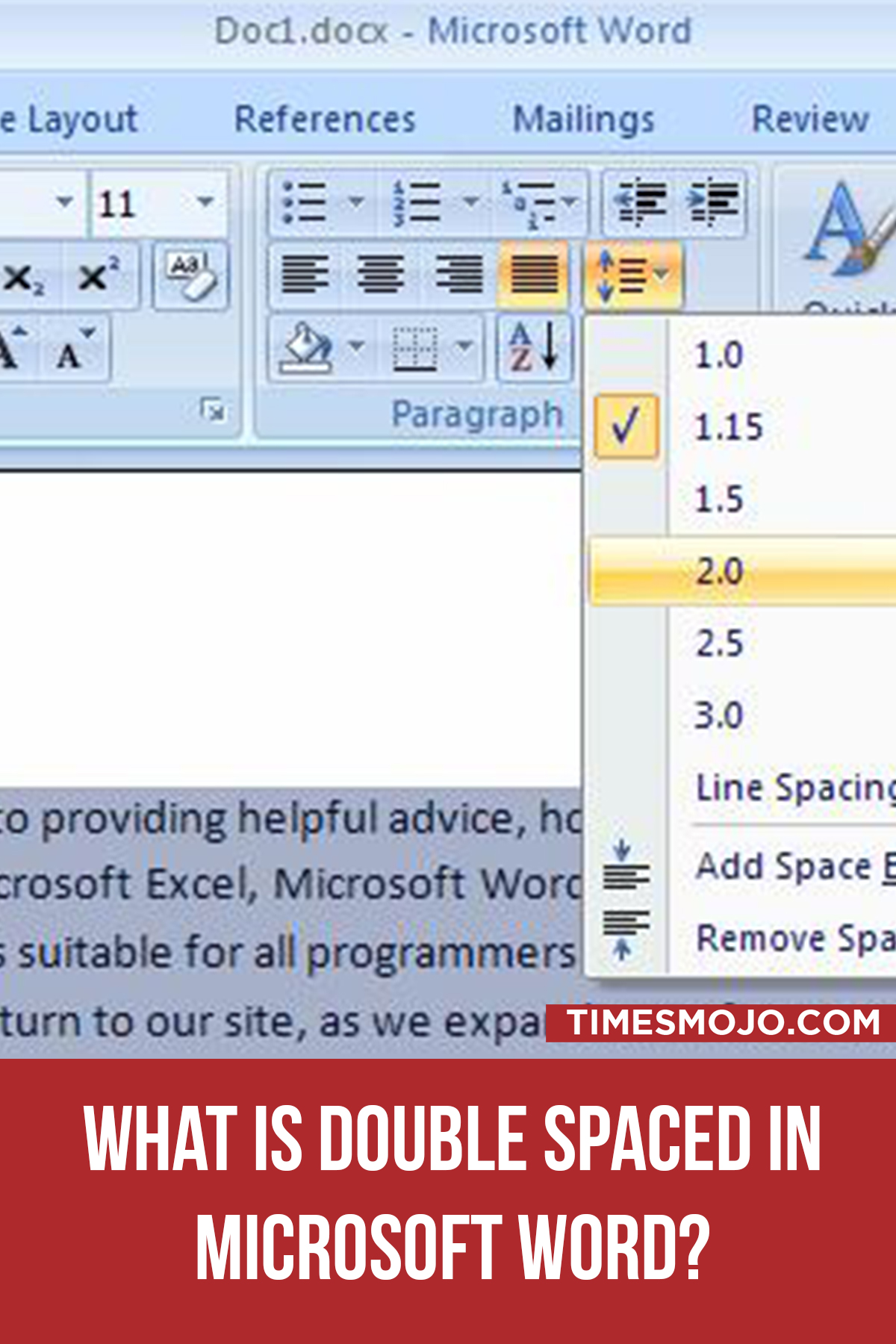 What is double spaced in Microsoft Word? - TimesMojo