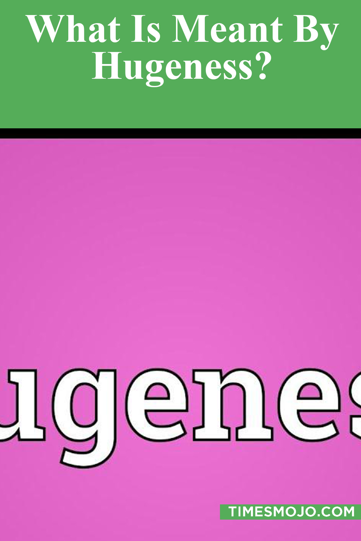 What Is Meant By Hugeness