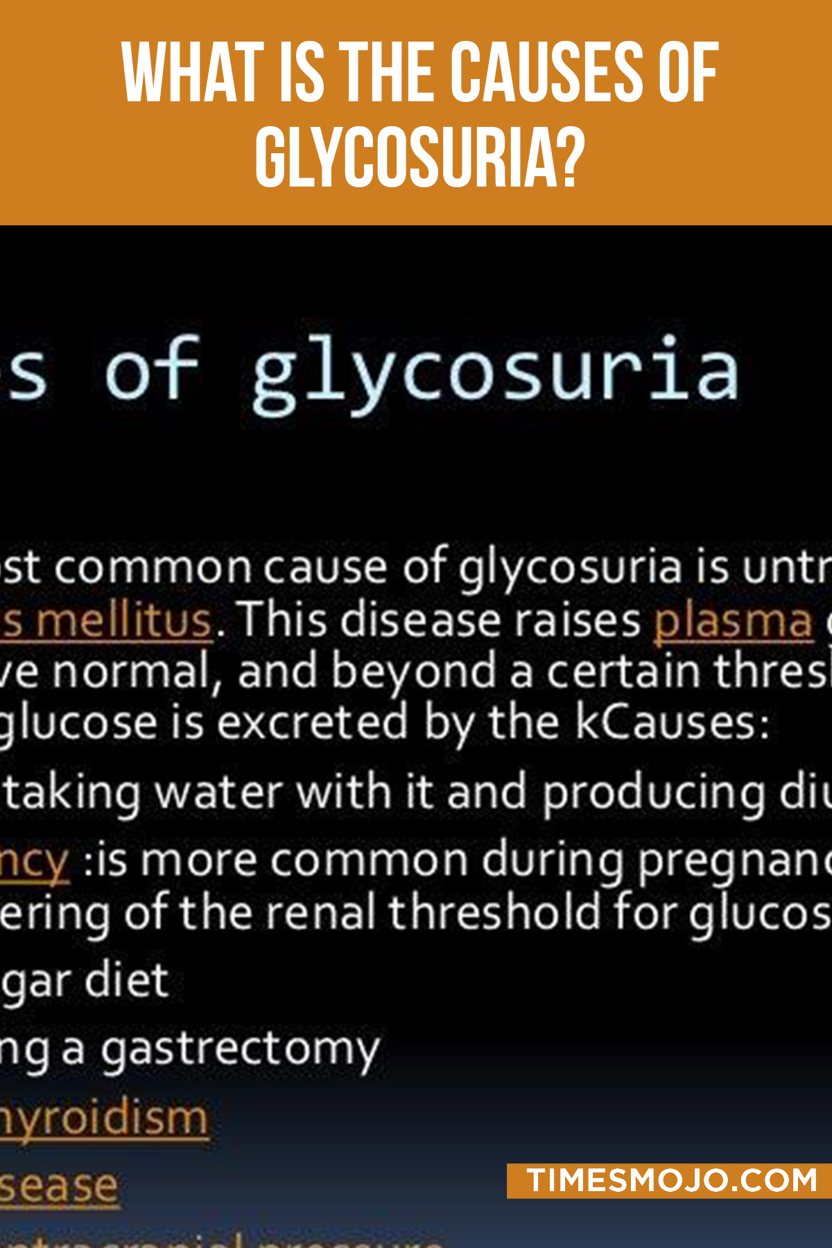 What Is The Causes Of Glycosuria