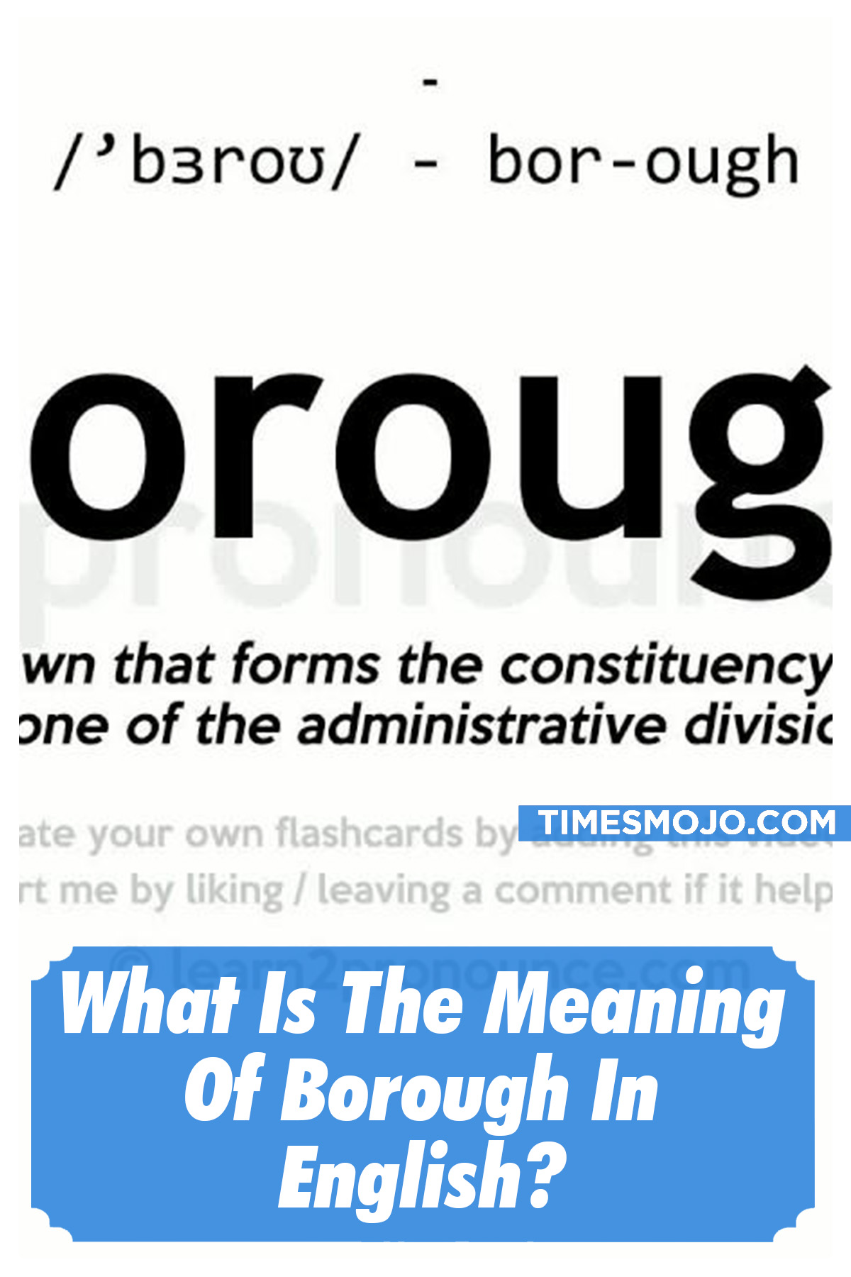 What Is The Meaning Of Borough In English