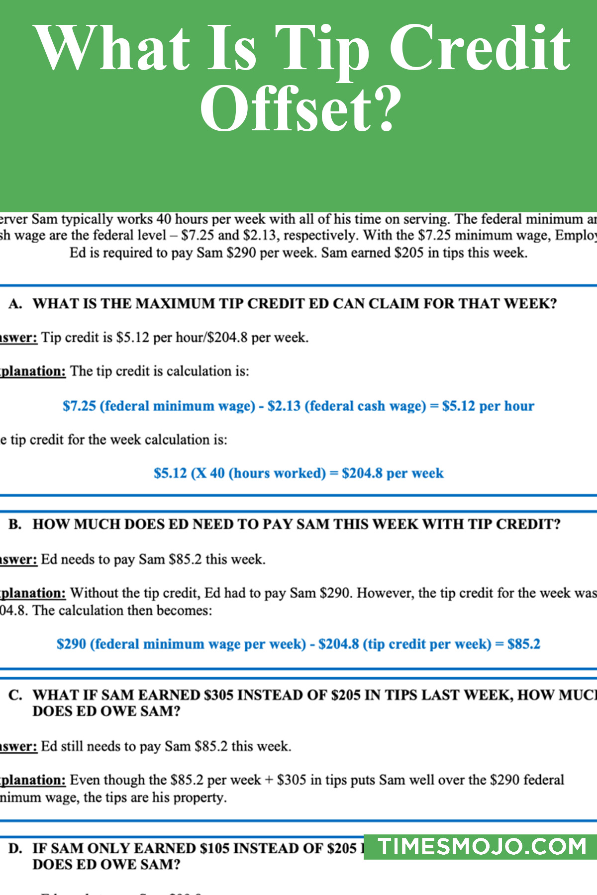 What Is Tip Credit Offset