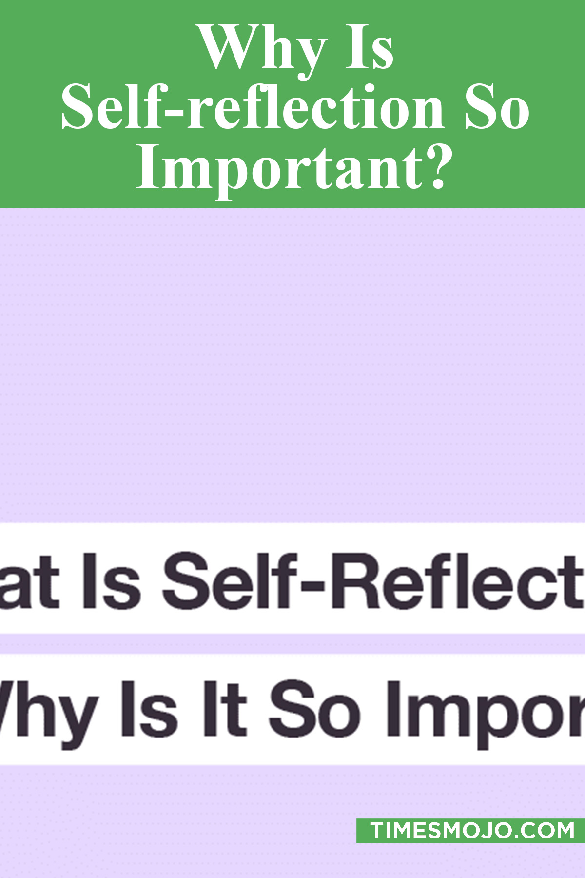 Why Is Self reflection So Important