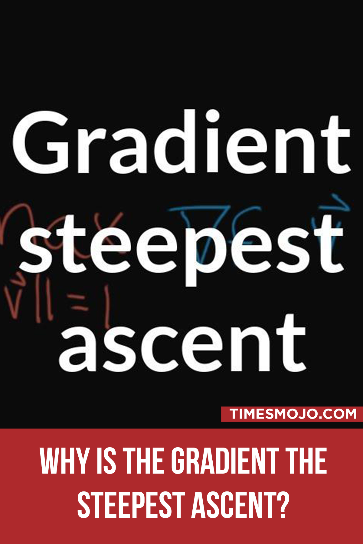 What Does Steepest Gradient Mean